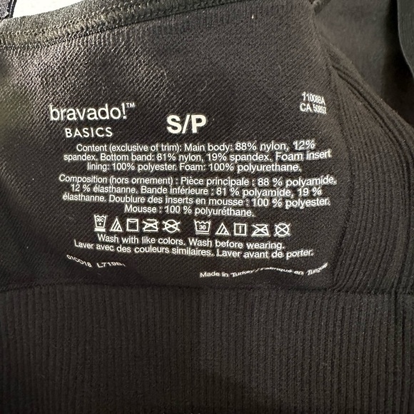 Bravado Basics Bra Plus Size S/P Black Nursing Maternity Wireless Double Layer - Picture 11 of 11